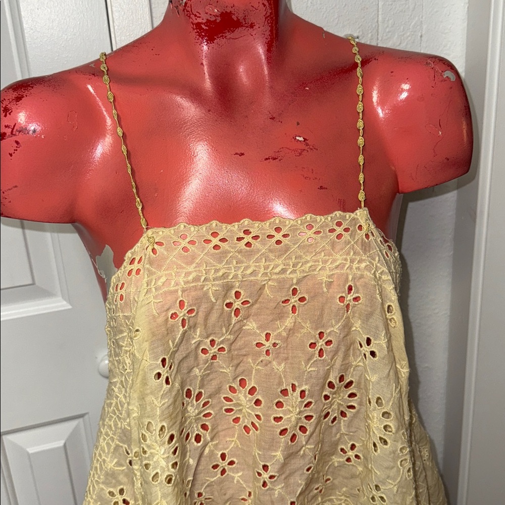 Free People eyelet cami top shirt blouse - Picture 3 of 5